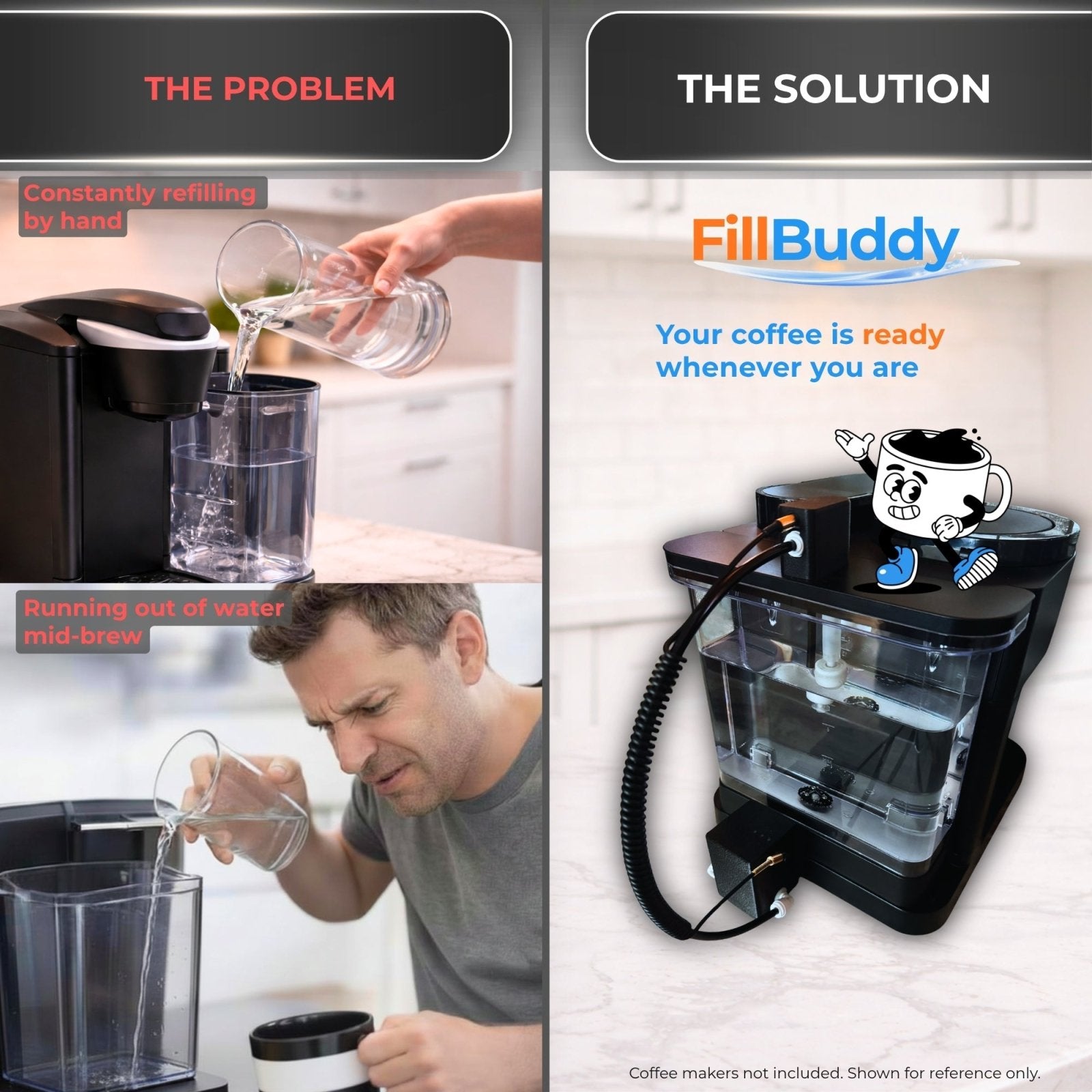 FillBuddy Coffee Edition Automatic Coffee Maker Water Refill System - Innovative Gear Works