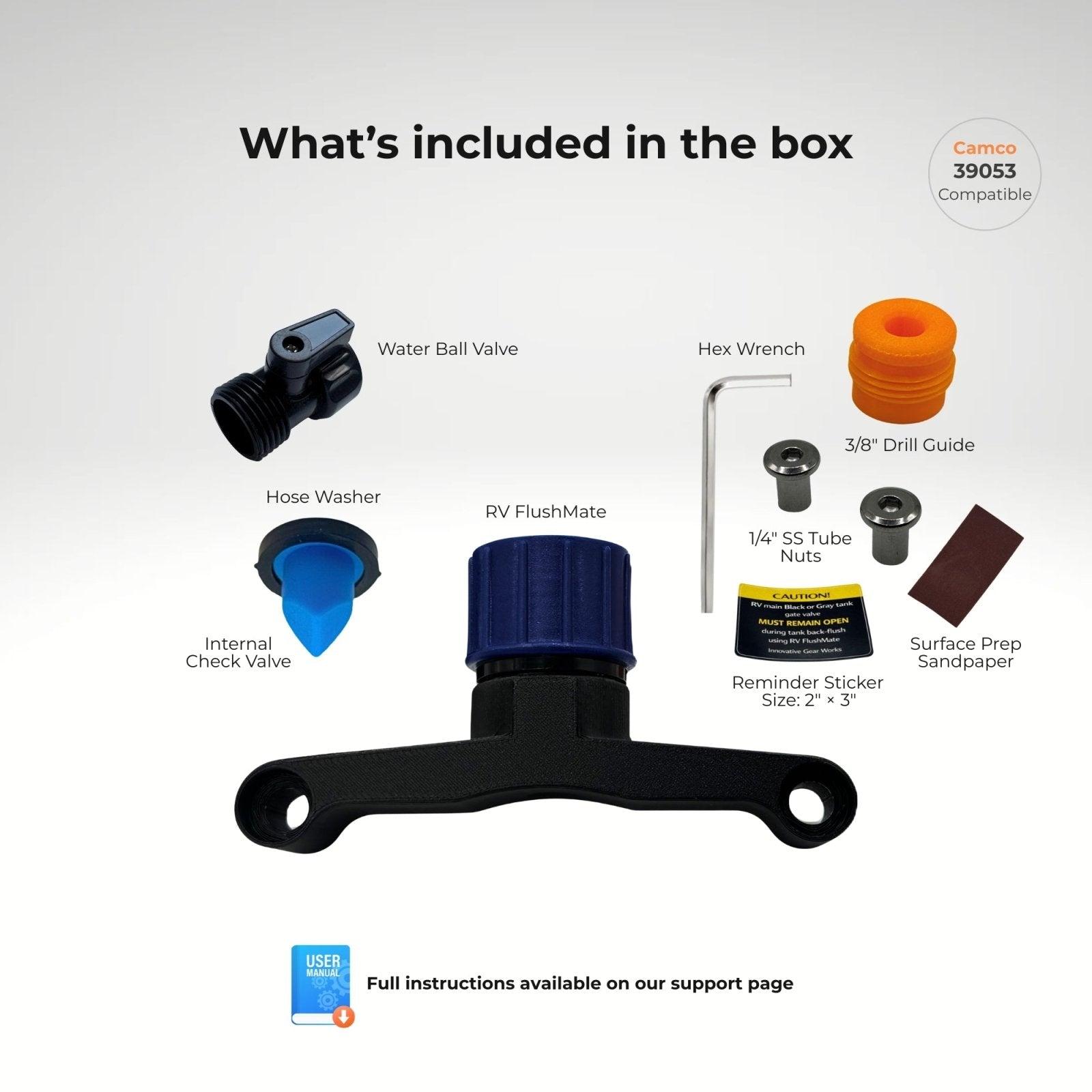 RV FlushMate DIY Back Flush System (Camco® 39053 Compatible) - Innovative Gear Works