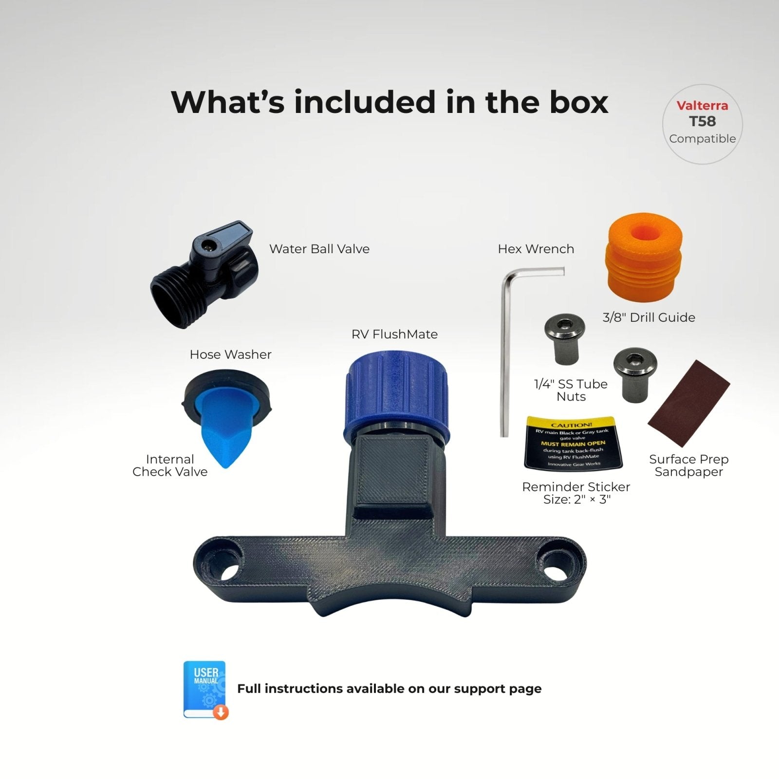 RV FlushMate DIY Back Flush System (Valterra® T58 Compatible) - Innovative Gear Works